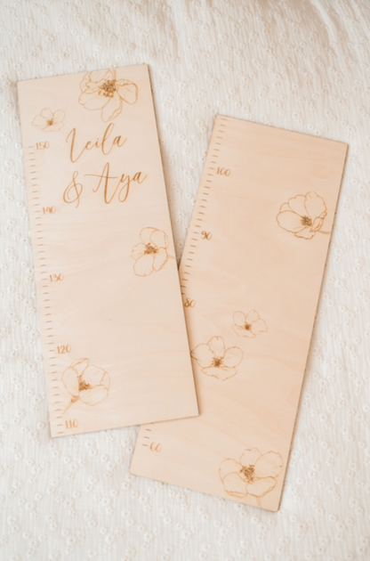 Houten Groeimeter | Bloemen