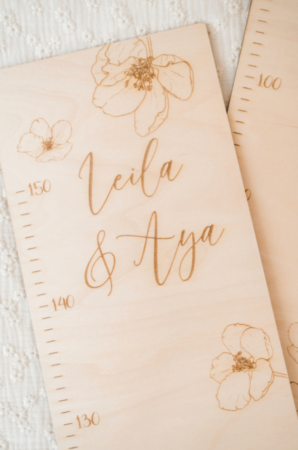 Houten Groeimeter | Bloemen