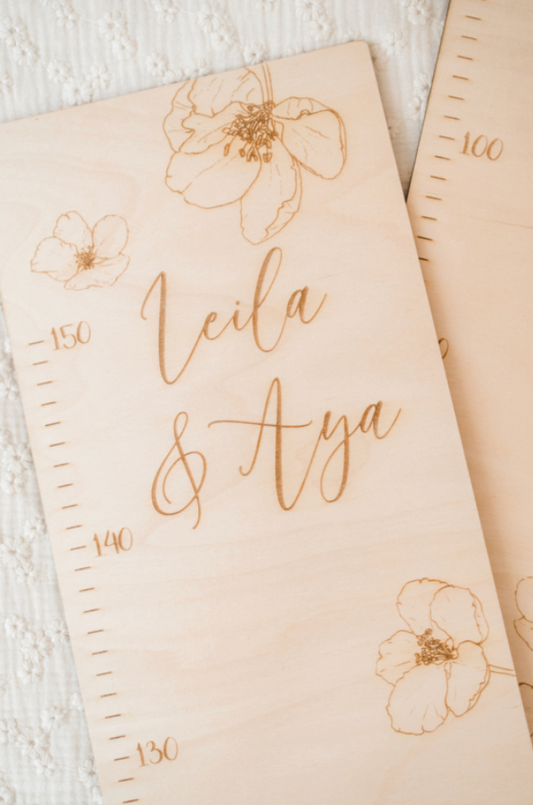 Houten Groeimeter | Bloemen