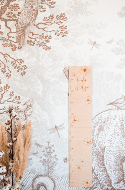 Houten Groeimeter | Bloemen