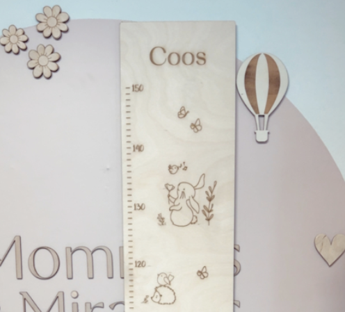 Meetlat Kinderkamer Bosdieren 