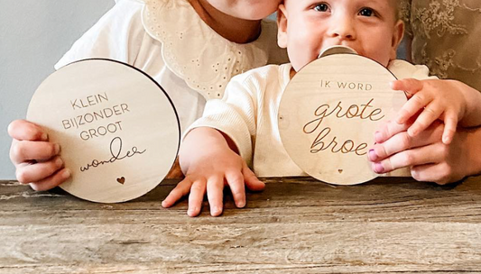 Houten Bordje Klein Bijzonder Groot Wonder