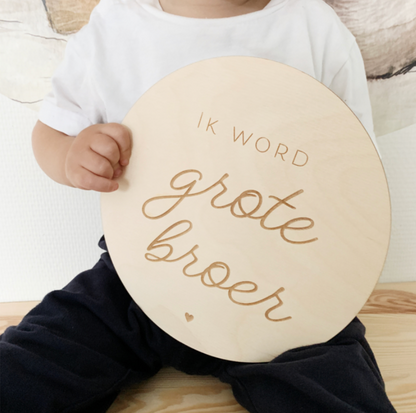 Aankondiging Grote Broer Groot Bord