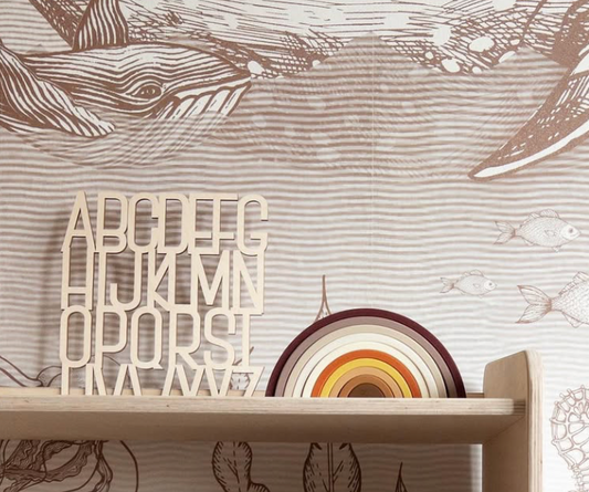 Houten Alfabet - Strak Lettertype