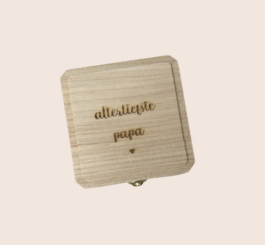 Gepersonaliseerd Houten Doosje met Boodschap voor Vaderdag