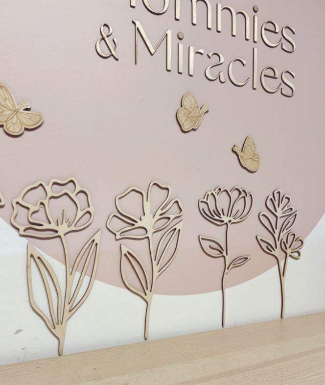 Houten Bloemen en Vlinders – Kies voor de Set of Losse Items