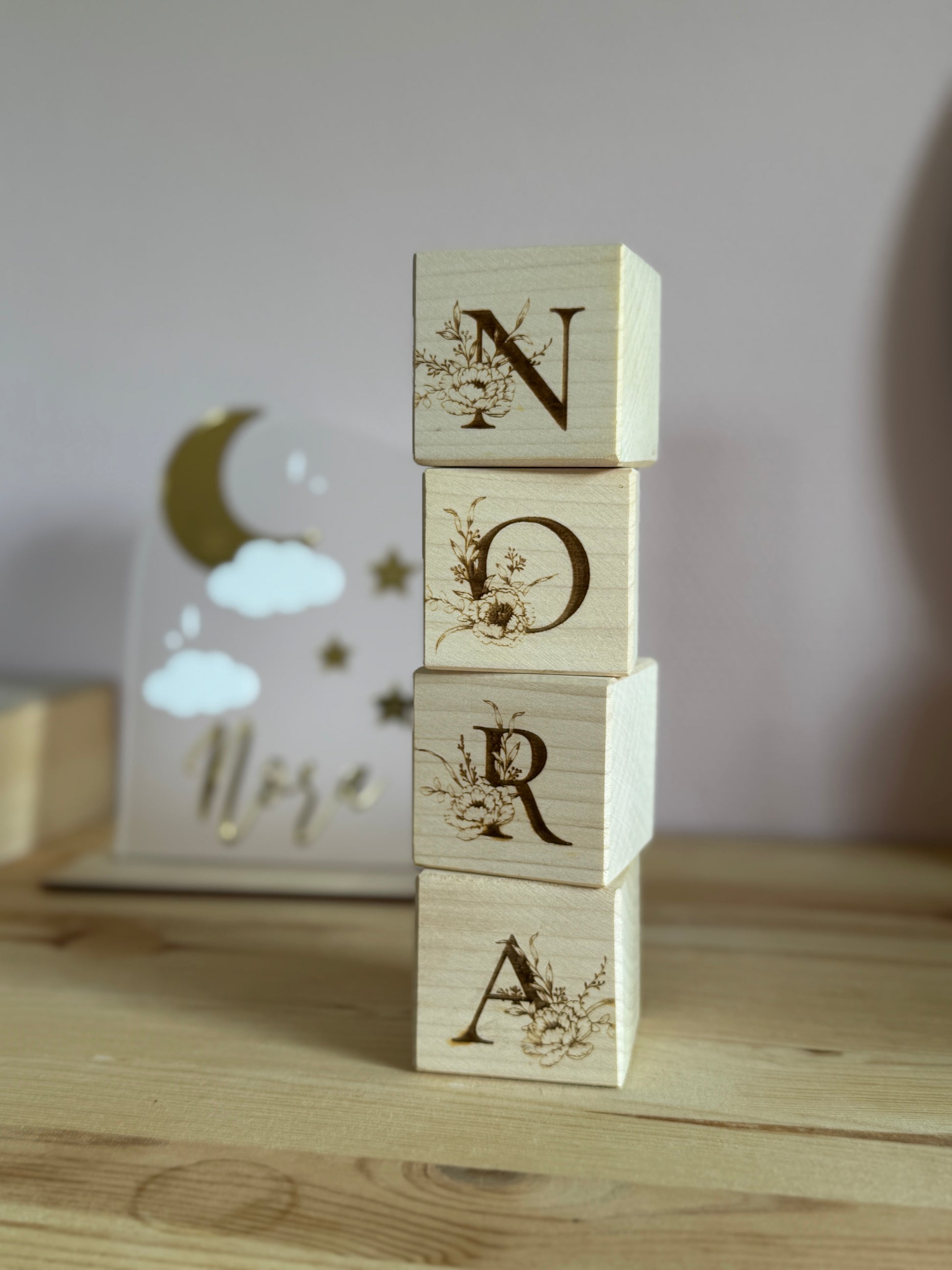 Houten Blokken met Naam