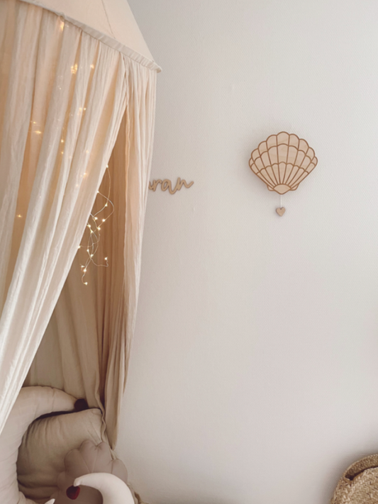 Muziekdoosje van Hout schelp vorm