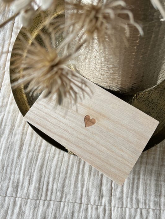 Bewaardoosje Rechthoek met Hartje & Aankondiging