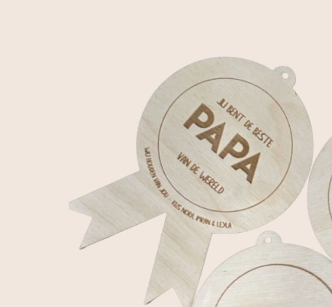 Medaille voor Papa of Opa – Vaderdagcadeau