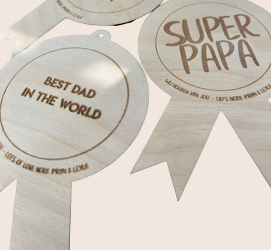 Medaille voor Papa of Opa – Vaderdagcadeau