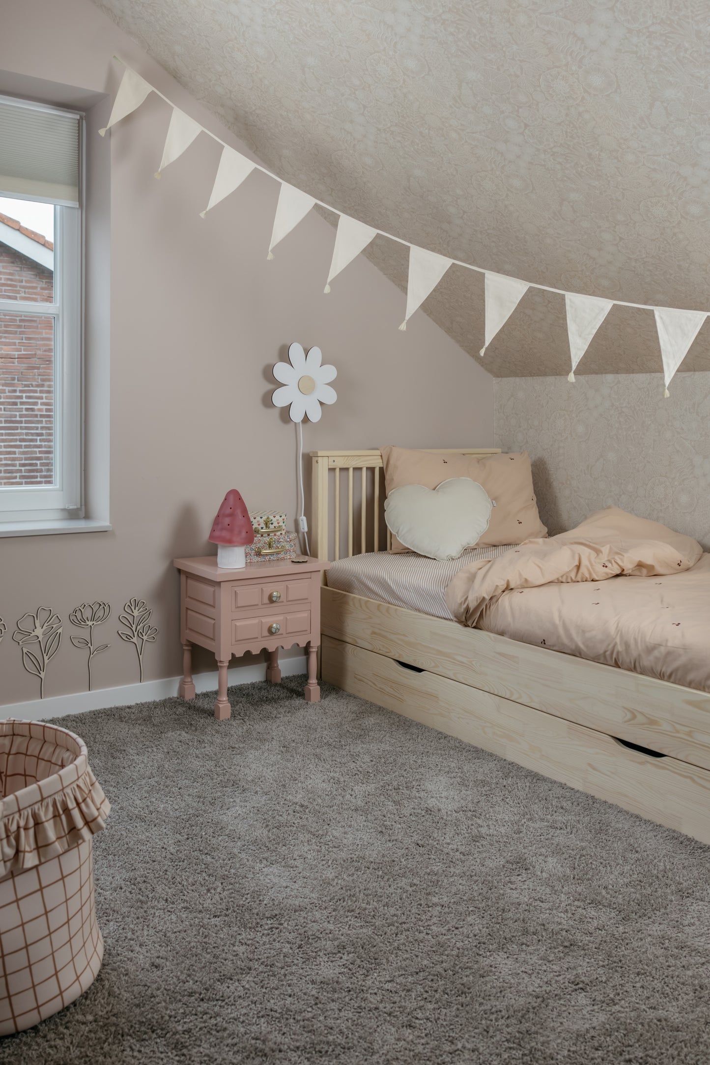 Houten Muurdecoratie Bloemen