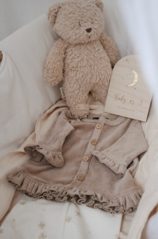 Baby nr .. Bordje met goudfolie