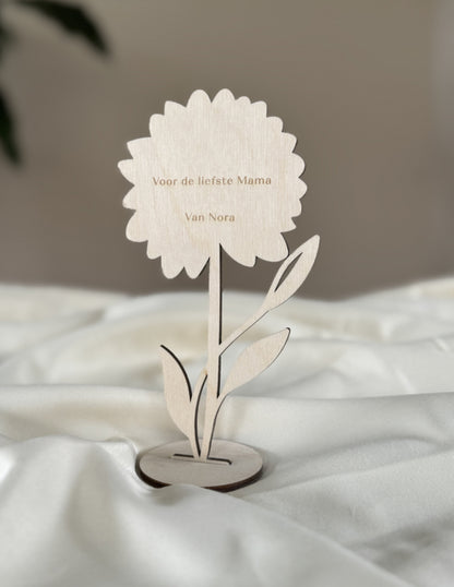 Knutselbare Houten Bloem – Moederdag Cadeau