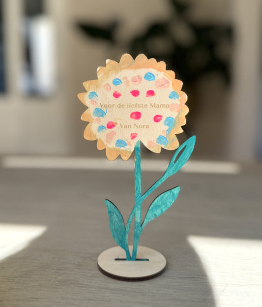 Knutselbare Houten Bloem – Moederdag Cadeau