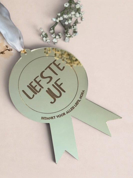 Gouden Medaille Super Meester / Liefste Juf
