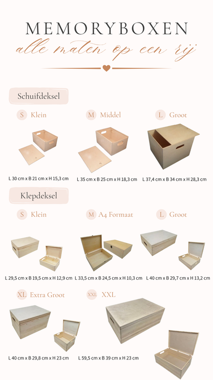 Memorybox 3D Naam & Strik