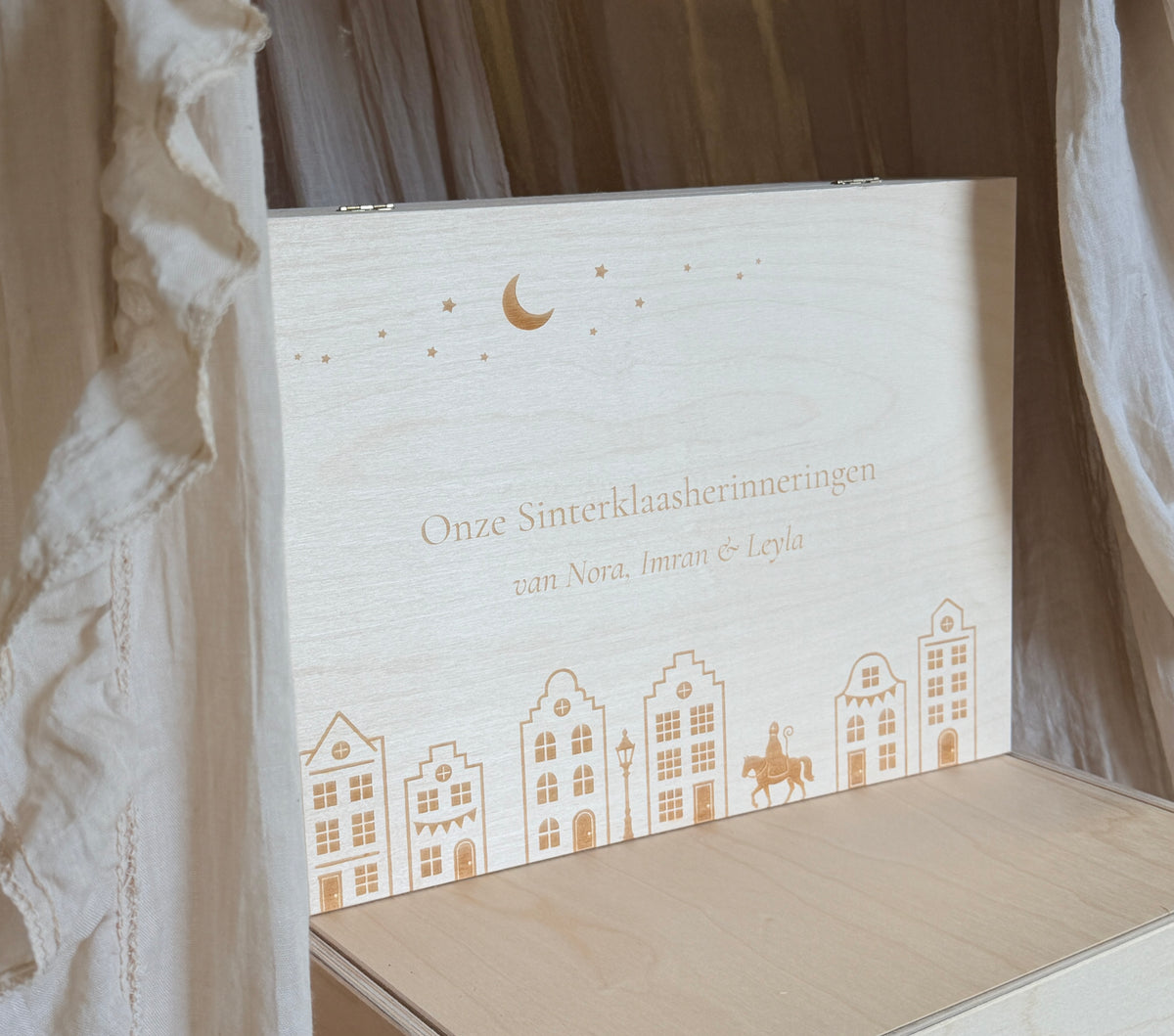 Gepersonaliseerde Sinterklaas bewaardoos voor herinneringen