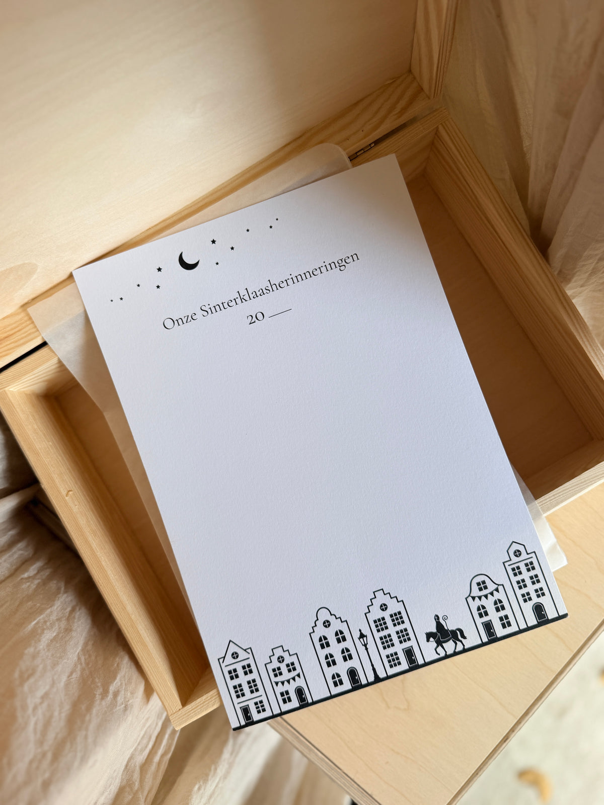 Gepersonaliseerde Sinterklaas bewaardoos voor herinneringen