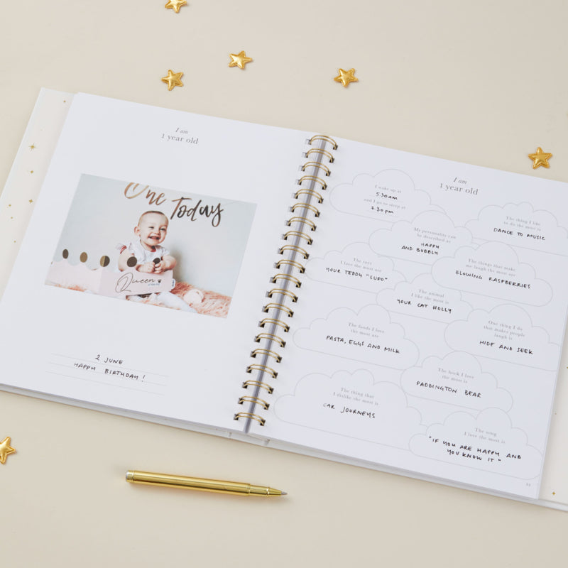 Invulboek My Baby Book Pearl met Cadeaubox | Blush and Gold