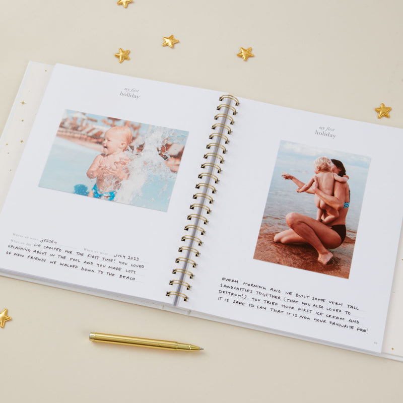 Invulboek My Baby Book Pearl met Cadeaubox | Blush and Gold