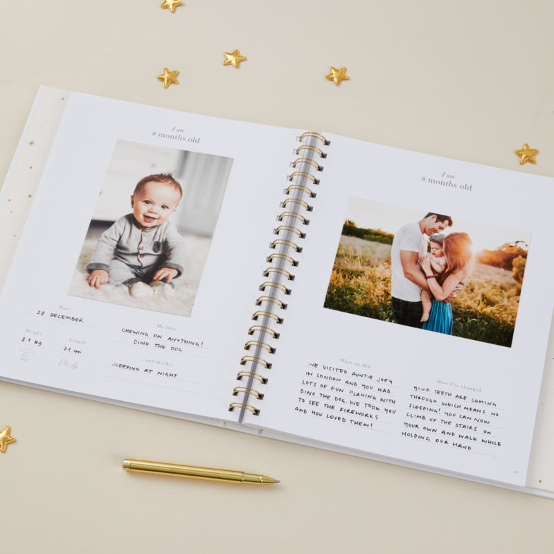 Invulboek My Baby Book Pearl met Cadeaubox | Blush and Gold