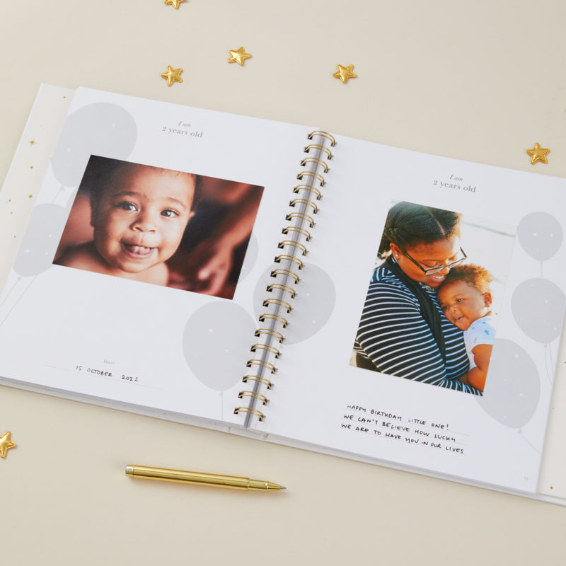 Invulboek My Baby Book Pearl met Cadeaubox | Blush and Gold