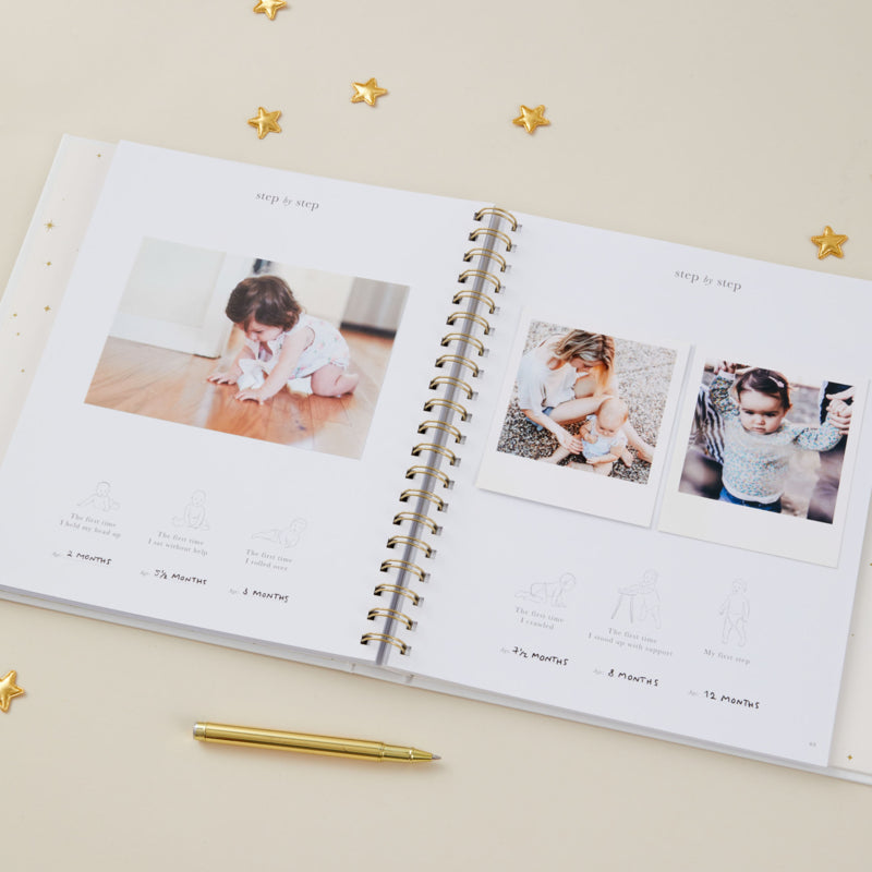 Invulboek My Baby Book Pearl met Cadeaubox | Blush and Gold