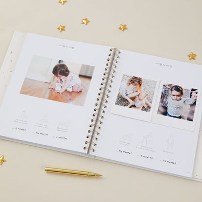 Invulboek My Baby Book Pearl met Cadeaubox | Blush and Gold