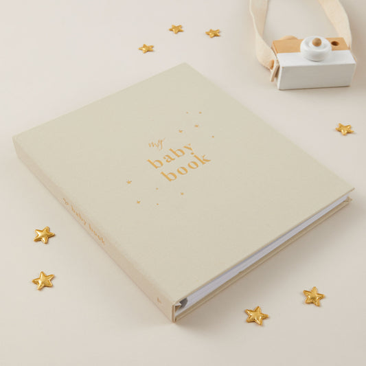 Invulboek My Baby Book Pearl met Cadeaubox | Blush and Gold