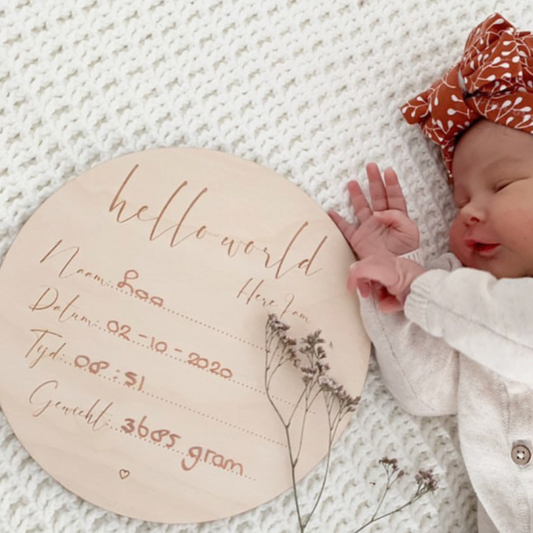 Invulbordje Geboorte