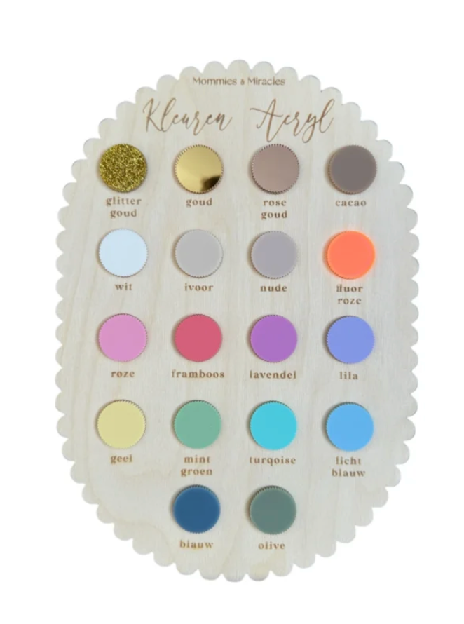 Voorbeeld met kleuren acryl