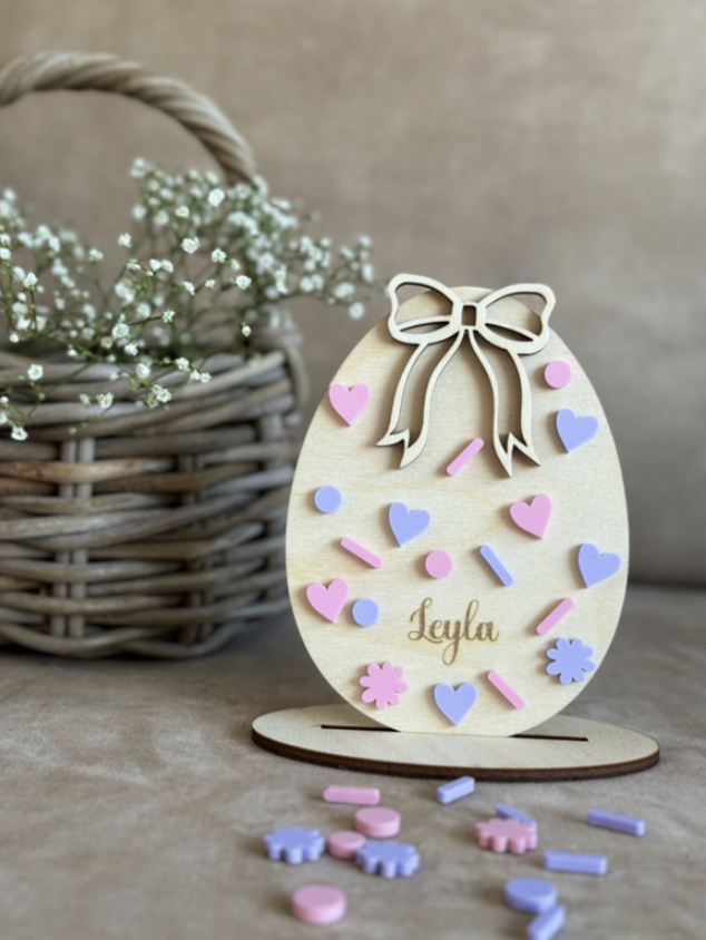 DIY paasei met standaard – houten ei om zelf te decoreren