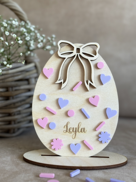 DIY paasei met standaard – houten ei om zelf te decoreren