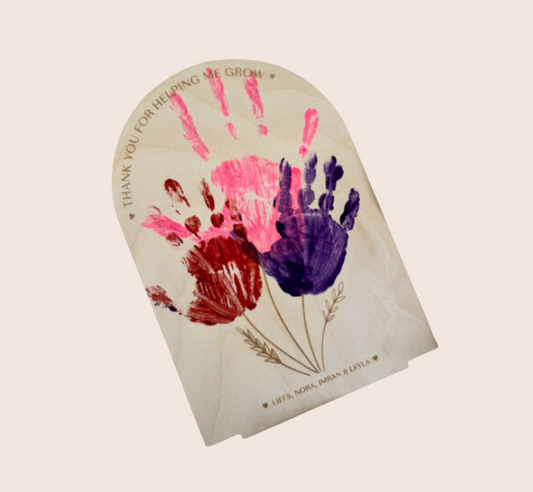 Houten Bord Handafdruk – Moederdag Cadeau