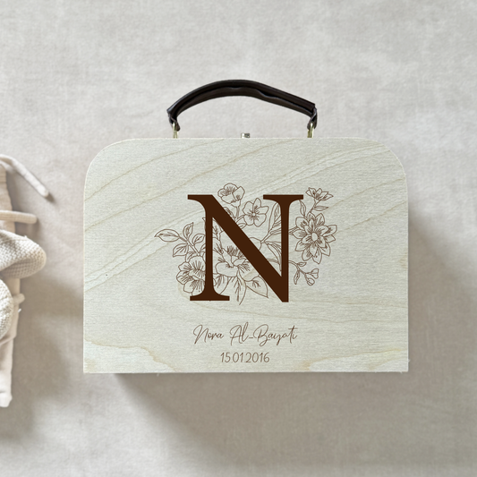 Houten Kinderkoffertje Capital Bloemen