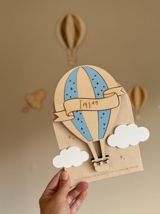Luchtballon met Naam & Geboortegegevens
