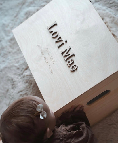 Memorybox 3D Naam met Bewaarset