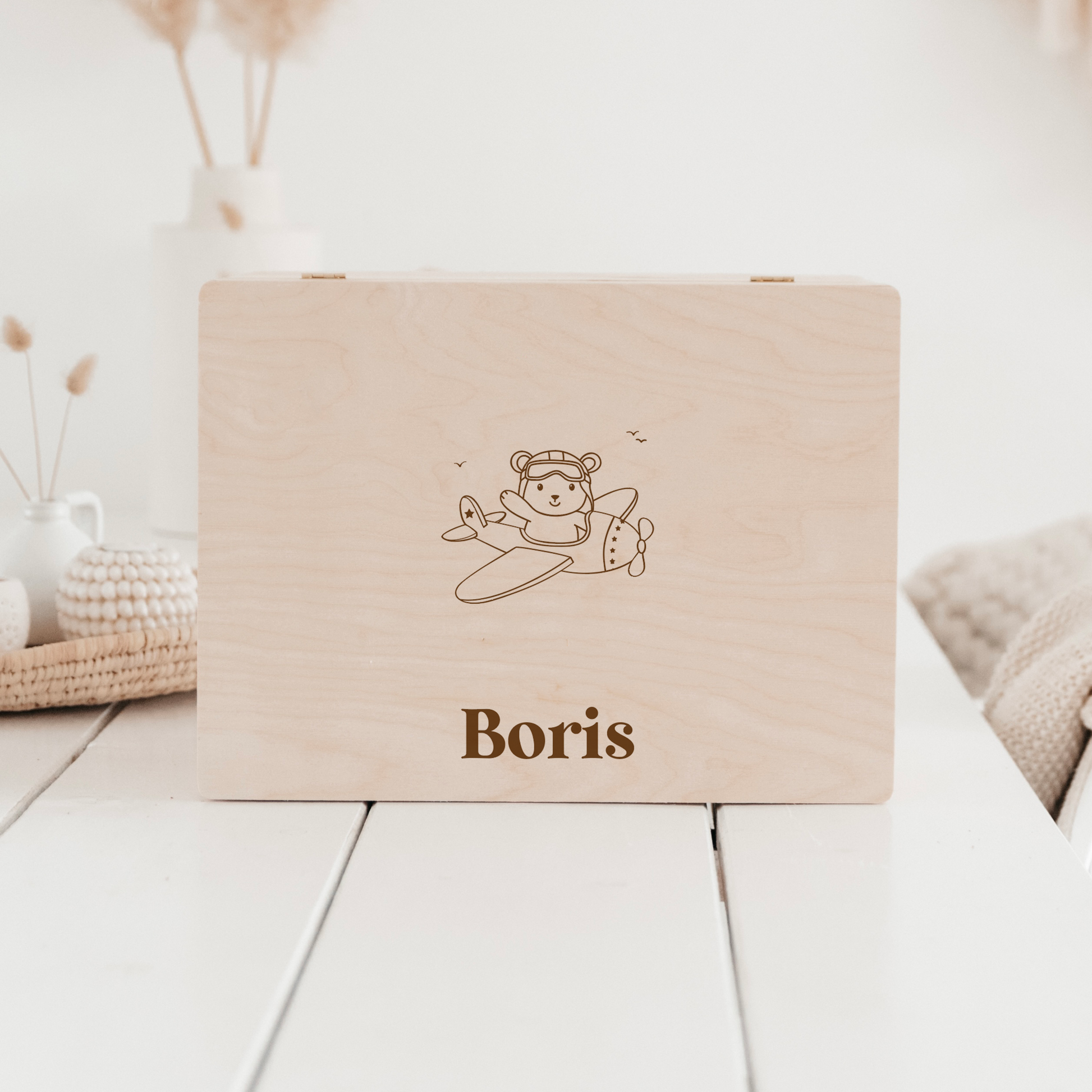 Houten herinneringskist Beertje