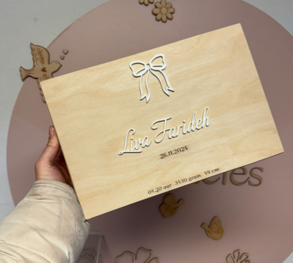 Memorybox 3D Naam & Strik