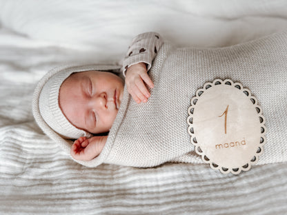 Houten Mijlpaalbordjes Zwangerschap & Baby