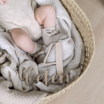 Mijlpalen bijhouden cijfers en woorden Zwanger en Baby