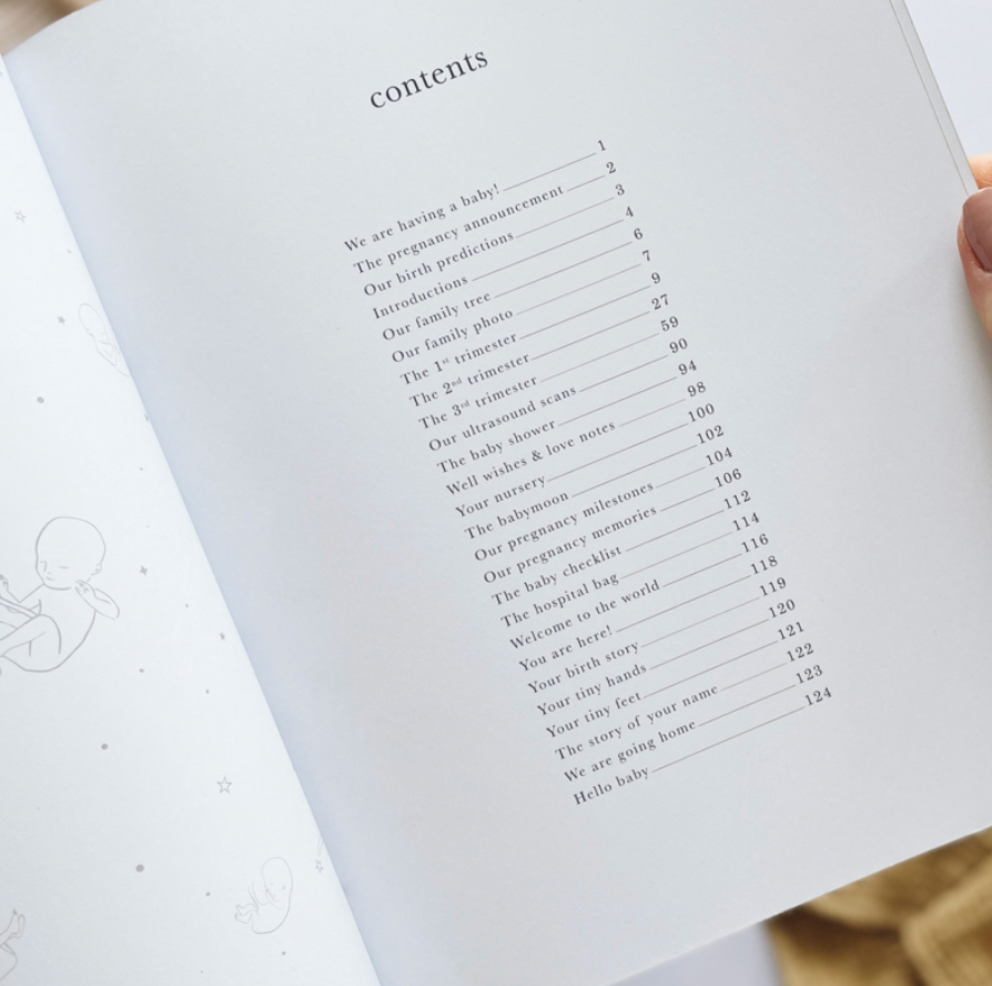 Invulboek My Pregnancy Journal Pearl | Blush and Gold