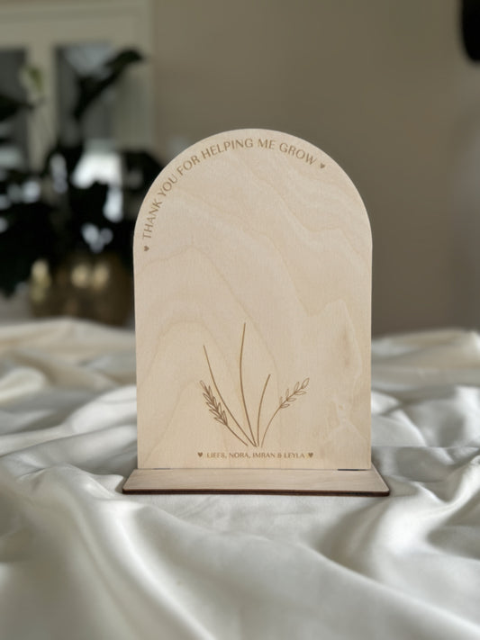 Houten Bord Handafdruk – Moederdag Cadeau