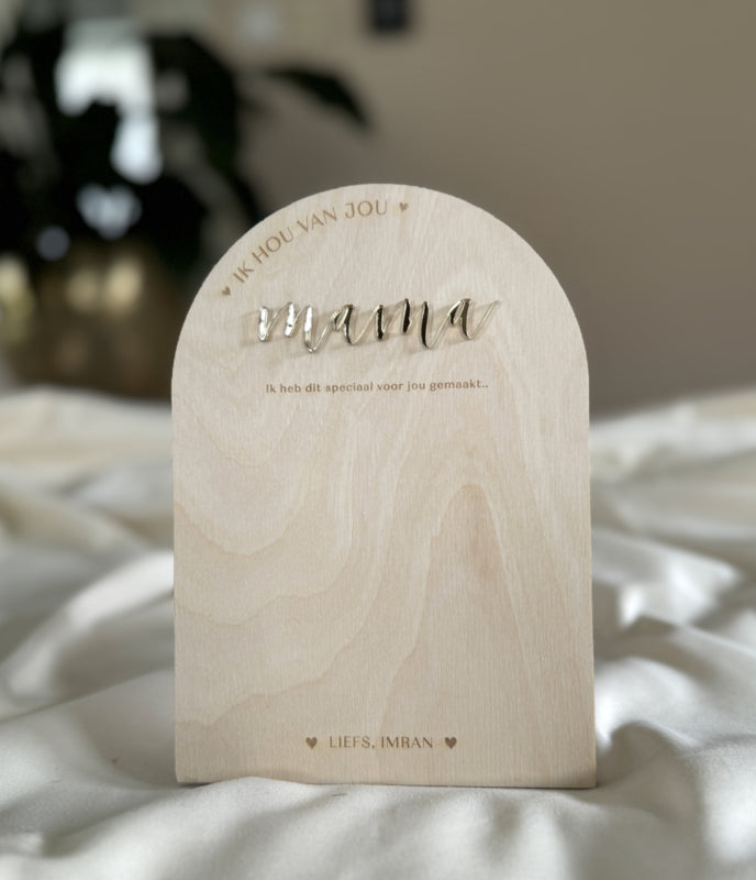 Knutselbaar Houten Bordje – Moederdag Cadeau