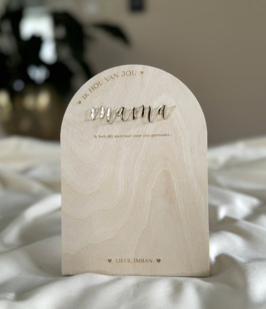 Knutselbaar Houten Bordje – Moederdag Cadeau