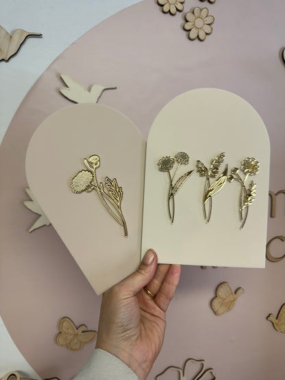 Gepersonaliseerd Bordje met Geboortebloemen – Moederdag Cadeau