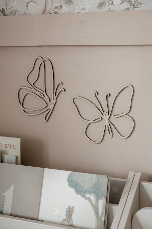 Muurdecoratie Houten Vlinders