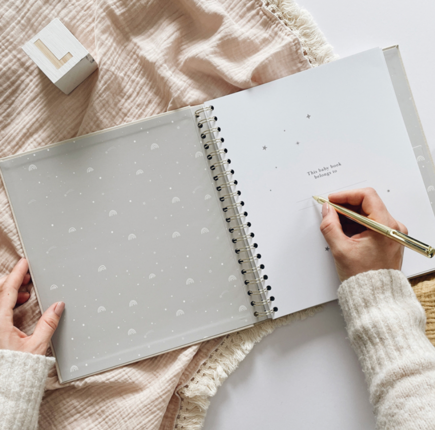 Invulboek My Baby Book Safari Met Cadeaubox | Blush and Gold