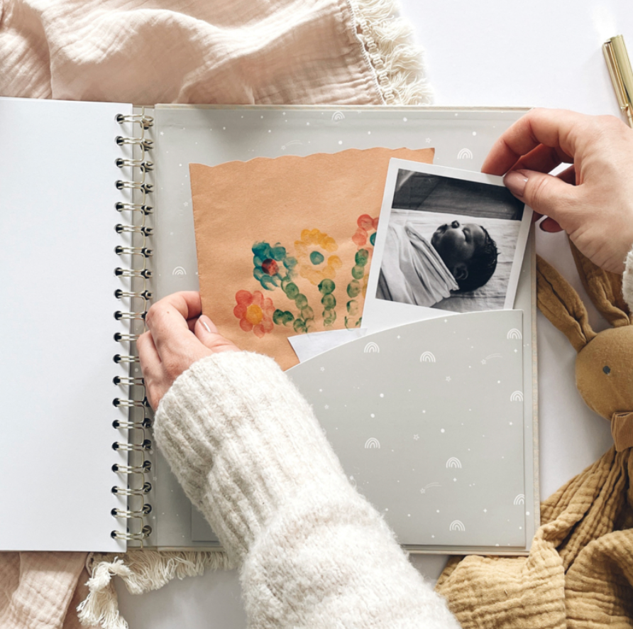 Invulboek My Baby Book Safari Met Cadeaubox | Blush and Gold